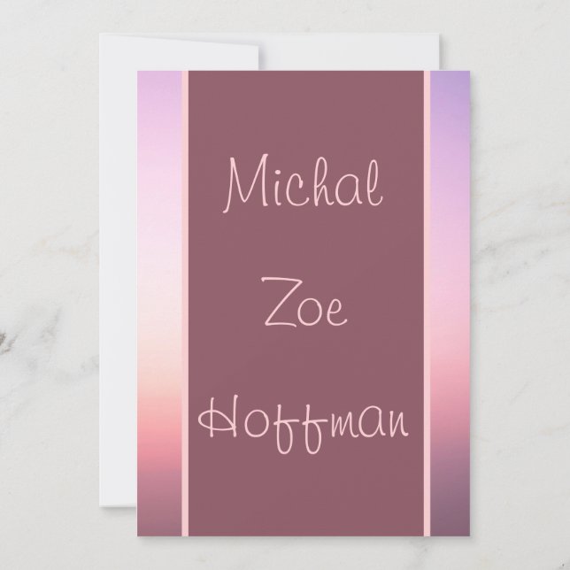 Ombre Plum Einladung (Rückseite)