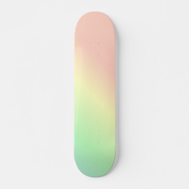 Ombre Rainbow Abstrakt Pastel Pattern Skateboard (Vorne)