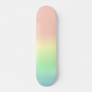 Ombre Rainbow Abstrakt Pastel Pattern Skateboard