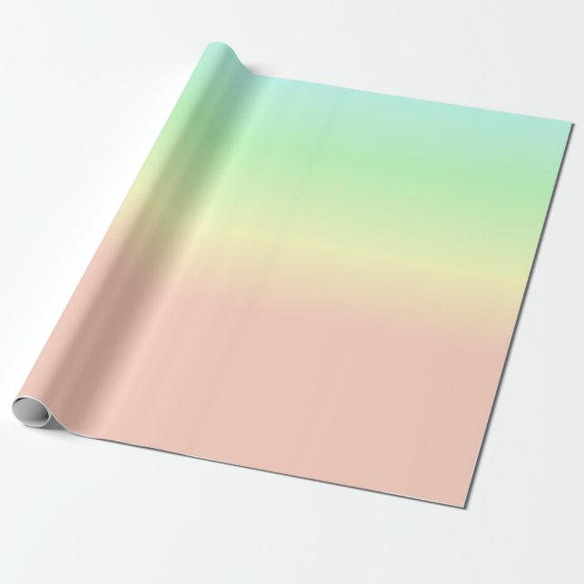 Ombre Rainbow Abstrakt Pastellrosa Muster Geschenkpapier (Ungerollt)