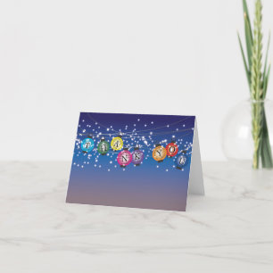 Ombre Rainbow Lanterns DANKE Karte