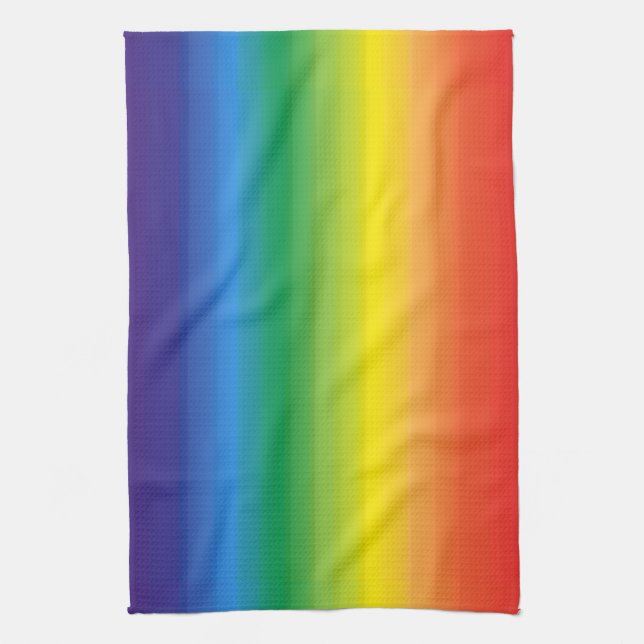 Ombre Rainbow Pride House Flag Geschirrtuch (Vertikal)
