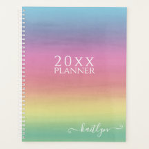 Ombre Rainbow Sky | Personalisierter Planer