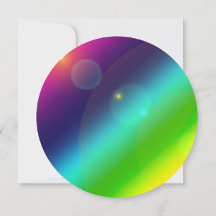 Ombre-Regenbogen-Einladungskreis Einladung