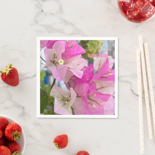 ombre rosa Bougainvillea oder Papier Blume, tropis Serviette (Beispiel)