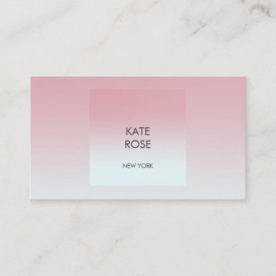 Ombre rosa Pastellminimalismus geometrischer Vip Visitenkarte