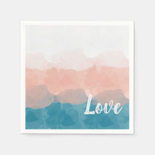 Ombre Rosa und Blau Liebe Graceful Gradient Serviette