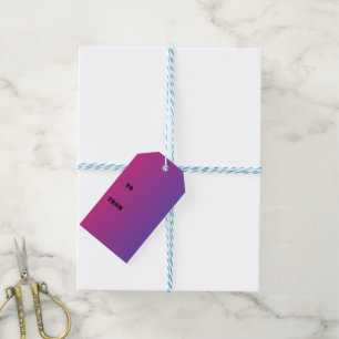 Ombre Rosa und Lila Geschenkanhänger