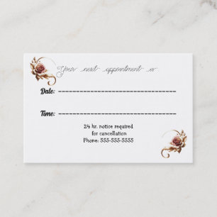 Ombre Rose Gold Medical Appointment Card Terminkarte