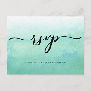 Ombre RSVP-Karte. Postkarte