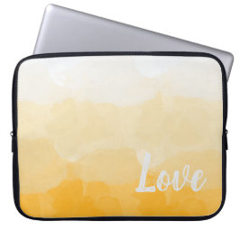 Ombre Saffron und Gelbe Liebe Laptopschutzhülle