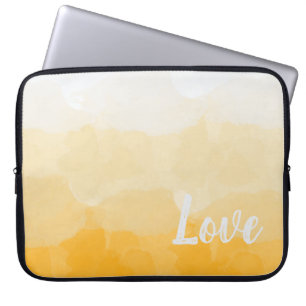 Ombre Saffron und Gelbe Liebe Laptopschutzhülle