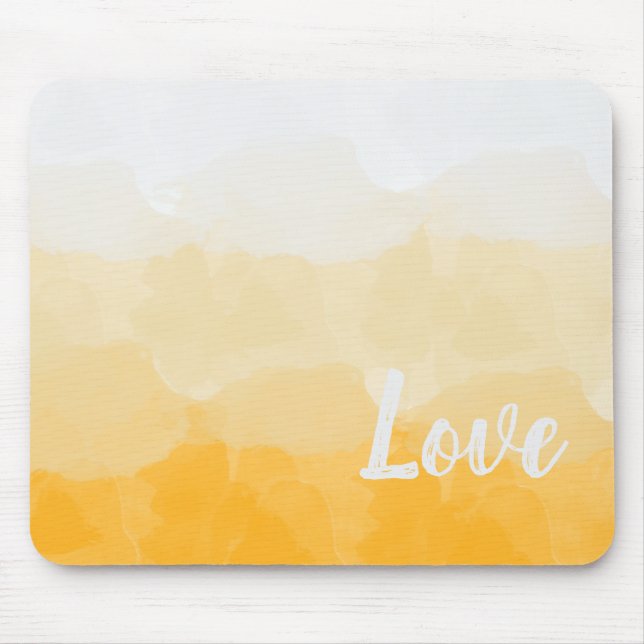 Ombre Saffron und Gelbe Liebe Mousepad (Vorne)
