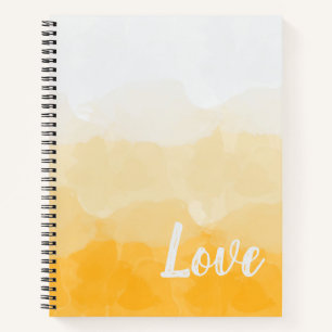 Ombre Saffron und Gelbe Liebe Notizbuch