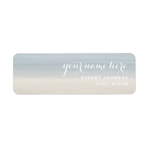 Ombre Shore Address Label