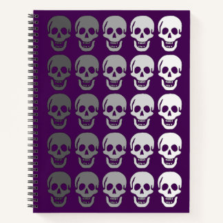 Ombre Skulls, Lila Notizbuch