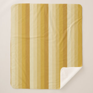 Ombre Streifen in Goldtönen Sherpadecke