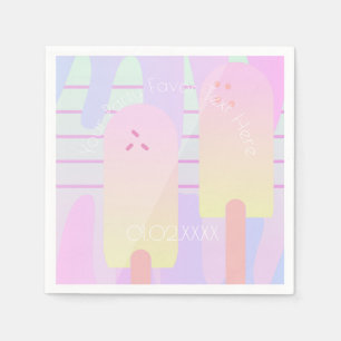 Ombre Summer Fun Ice Pops Serviette