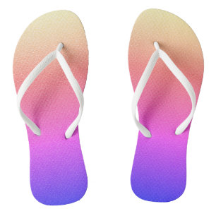 Ombre Sunset Lila Bronze Rosa Flip Flops