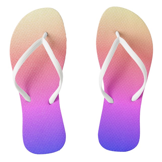 Ombre Sunset | Lila Bronze Rosa Flip Flops (Fußbett)