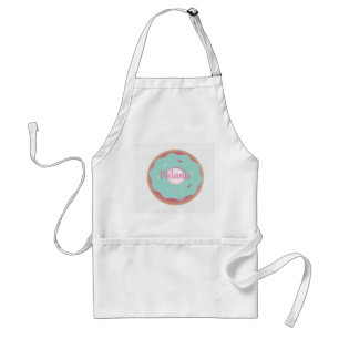 Ombre Teal Bäckerei Donuts mit individuellem Namen Schürze