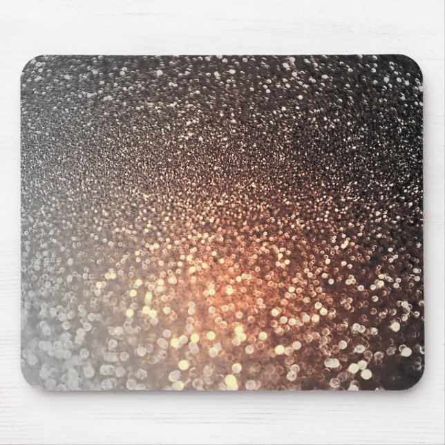 Ombre terracotta Kupfer funkelig glänzend Glitzer Mousepad (Vorne)