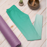 Ombre Trend Color Jade Green - Pastel Leggings<br><div class="desc">Stylish jade green ombre leggings from our Autumn & Winter 2023/24 trend colors collection offer timeless charm. These colorful green ombre leggings feature a gradient that transitions from a deeper, more intense hue at the waist to a softer, pastel shade toward the legs. These leggings are a great way to...</div>