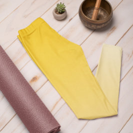 Ombre Trend Color Sunburst Yellow Pastel Leggings