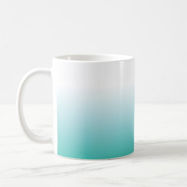OMBRE TÜRKIS-AQUA-TASSE KAFFEETASSE (Links)