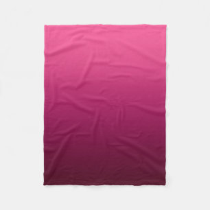 Ombre verblassen Fuchsie Fleecedecke