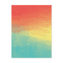 Ombre Wasserfarbe Textur - Aquamarin, gelb, korall