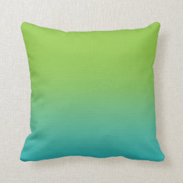 Ombre Watercolor-Beschaffenheits-- aquamarines und Kissen