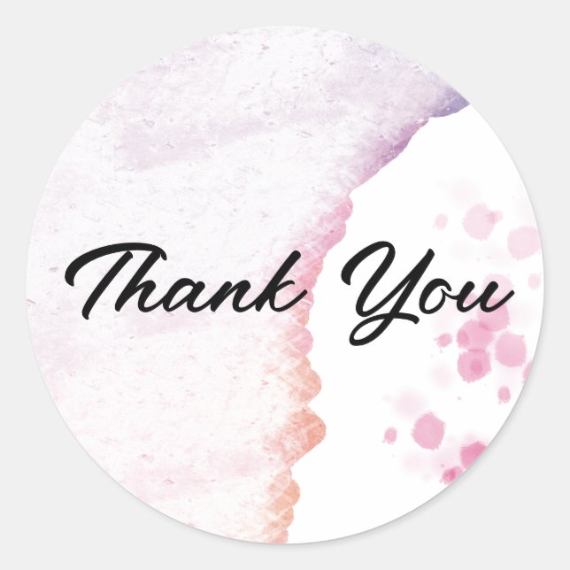 Ombré Watercolor Classic Round Stickers (Vorderseite)