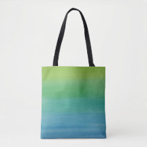 Ombre Watercolor-Druck-Taschen-Meerjungfrau-Farben