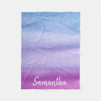 Ombre Watercolor-Name-lila/blaue Decke