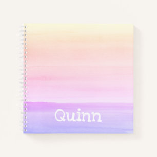 Ombre Watercolor Personalisiertes Notebook Notizbuch