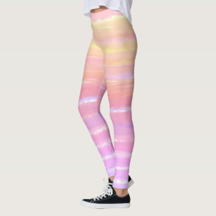 Ombre Watercolor Pink Yellow Leggings