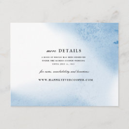 Ombre Watercolor Wedding Details Card | Blau Begleitkarte