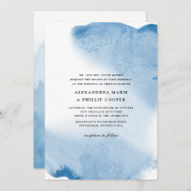 Ombre Watercolor Wedding Invitation Suite | BLAUE