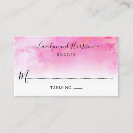 Ombre Watercolor Wedding Platzkarten - Rosa