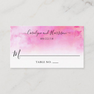 Ombre Watercolor Wedding Platzkarten - Rosa