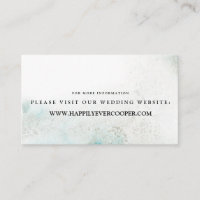 Ombre Watercolor Wedding Website Cards | GREEN