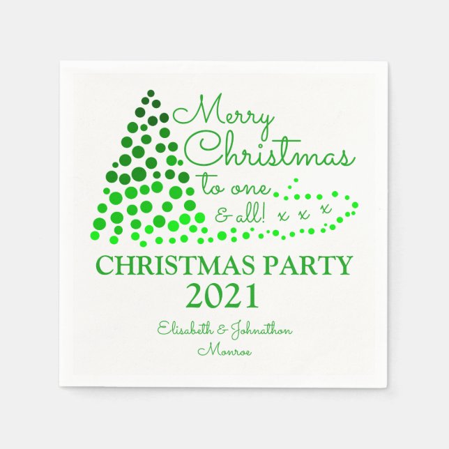Ombré Weihnachtsbaum, Weihnachts-Party Napkin Serviette (Vorderseite)