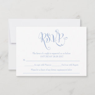 Ombre Whimsical Fairytale Wedding RSVP Karte
