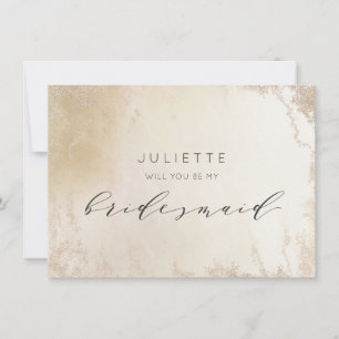 Ombre Yellow Mattiert Bridesmaid - Vorschlagskarte
