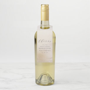 Ombre Yellow Mattiert Foil Chic Cheurs Wedding Flaschenanhänger