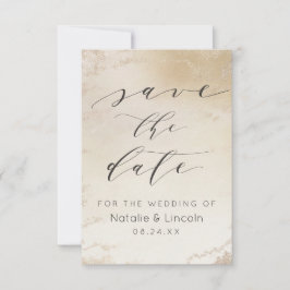 Ombre Yellow Mattiert Foil Watercolor Wedding Save The Date