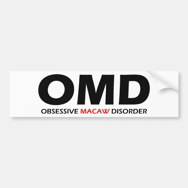 OMD - Obsessives Makaw Autoaufkleber (Vorne)