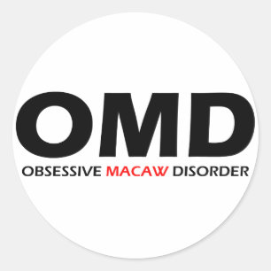 OMD - Obsessives Makaw Runder Aufkleber