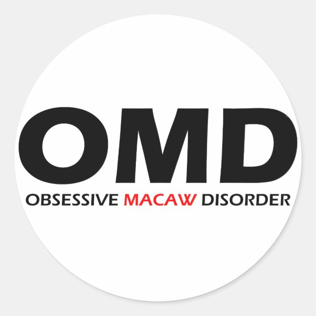 OMD - Obsessives Makaw Runder Aufkleber (Vorderseite)
